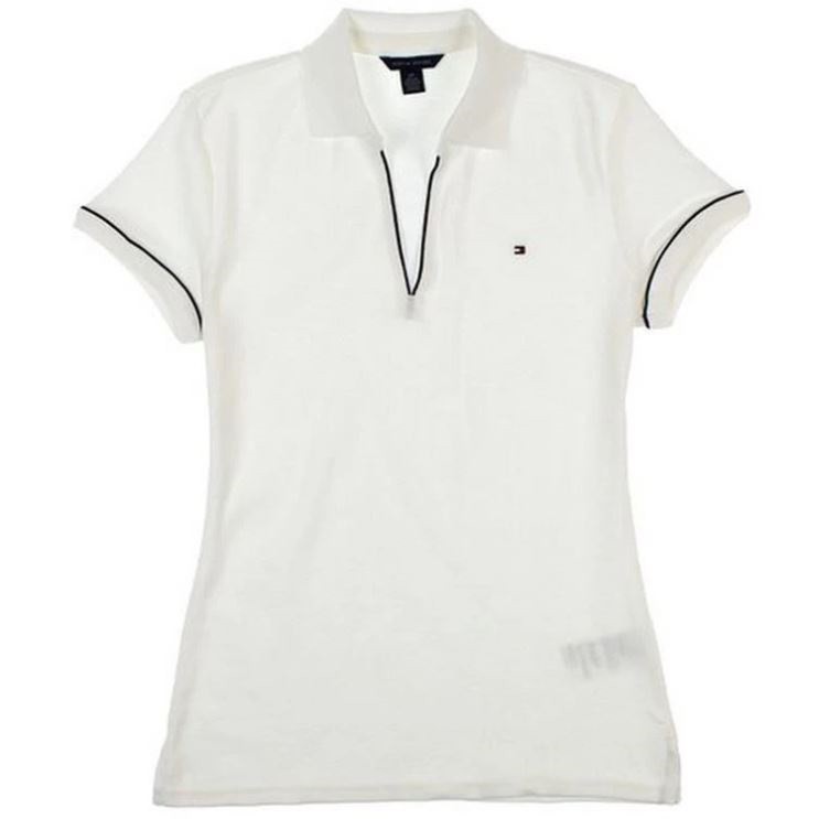 tommy hilfiger white polo t shirt women's