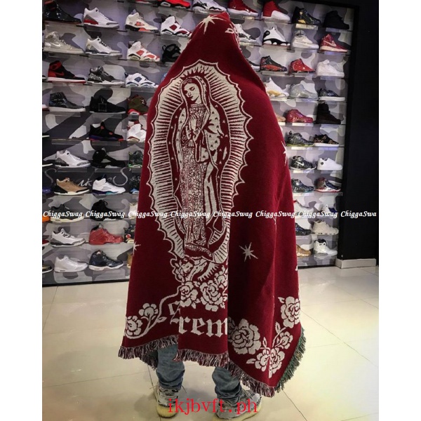 Supreme virgin mary blanket 赤-