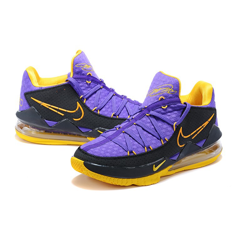 lebron james purple and gold shoes