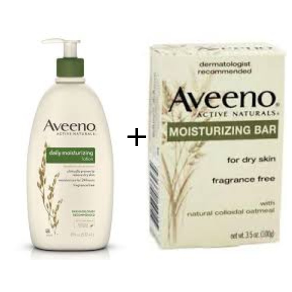 2in1 Aveeno soap Moisturizing Bar and AVEENO DAILY MOUSTURISING LOTION