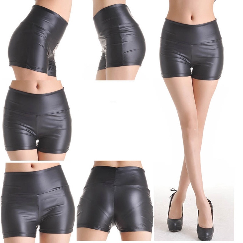 leather short pants