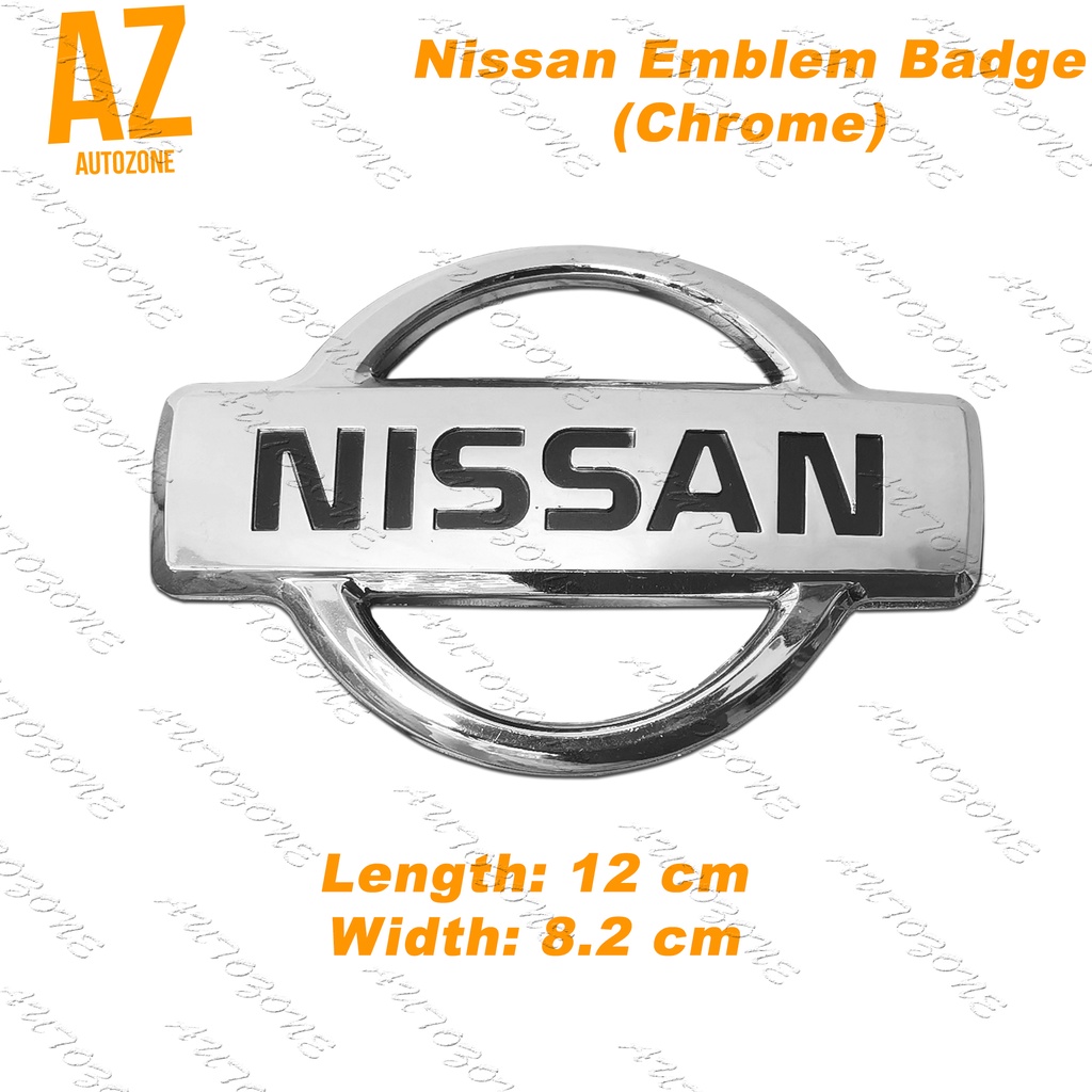 Nissan Logo Emblem Badge Cm Chrome Shopee Philippines