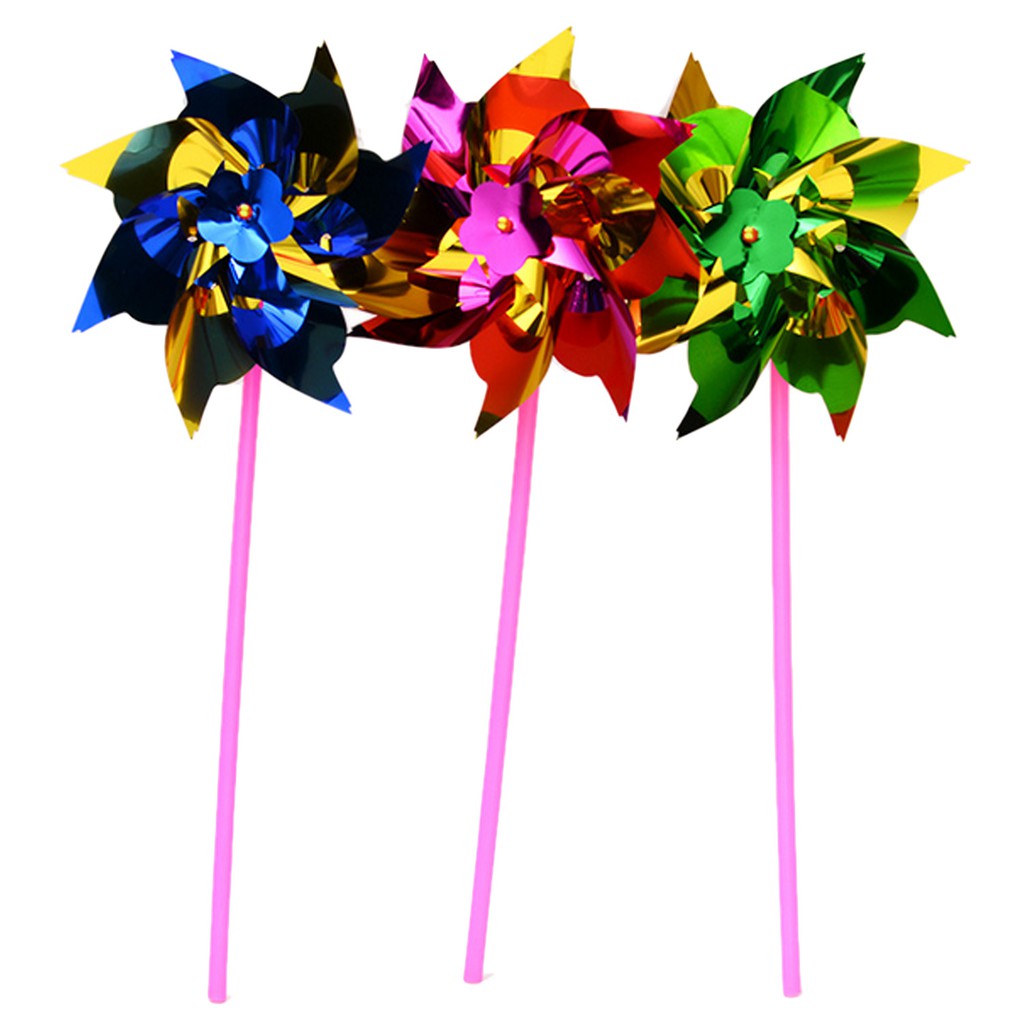 30x Diy Pinwheels Windmill Wind Spinner For Kids Toy Garden Lawn