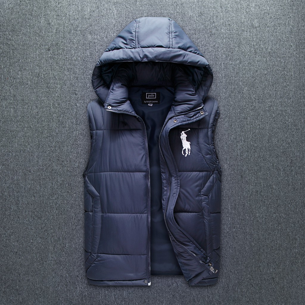 polo vest with hoodie