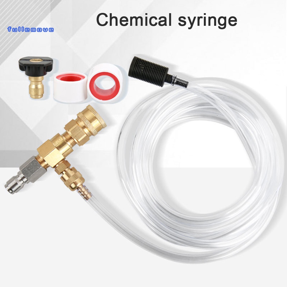 Fullemove 3/8 Inch Adjustable Chemical Soap Injector Syphon Hose Set
