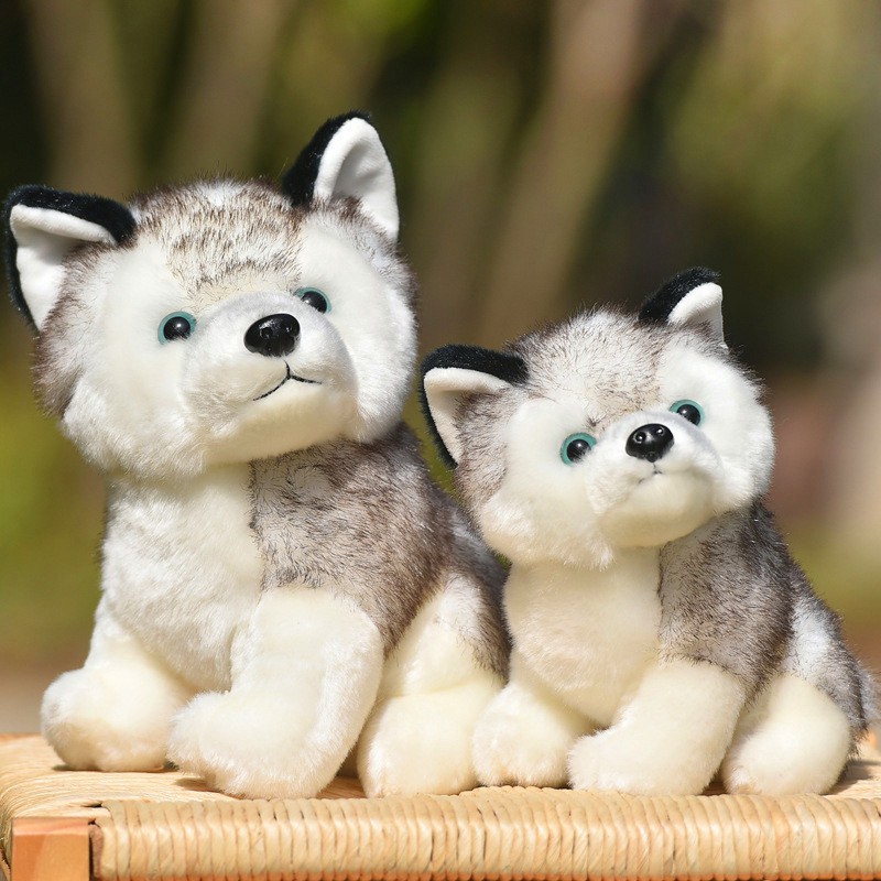 stuffed husky dog