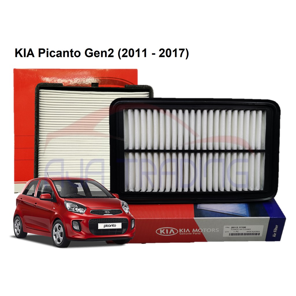 Combo Air Filter and AC Filter for KIA Picanto Gen2 (20112017