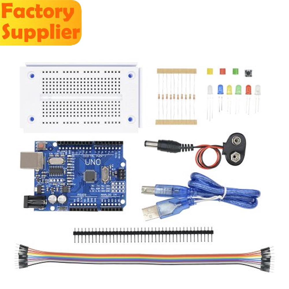Arduino UNO R3 Starter Kit Compatible Microcontroller ATMEGA328P ...