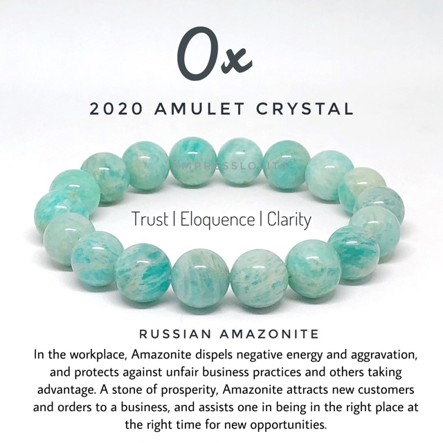 Ox Amulet Crystal Authentic Russian Amazonite Fengshui Bead Bracelet Premium Quality Shopee Philippines