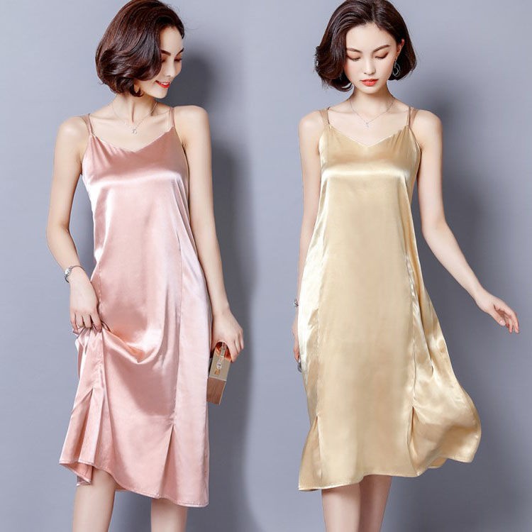 one piece silk dress