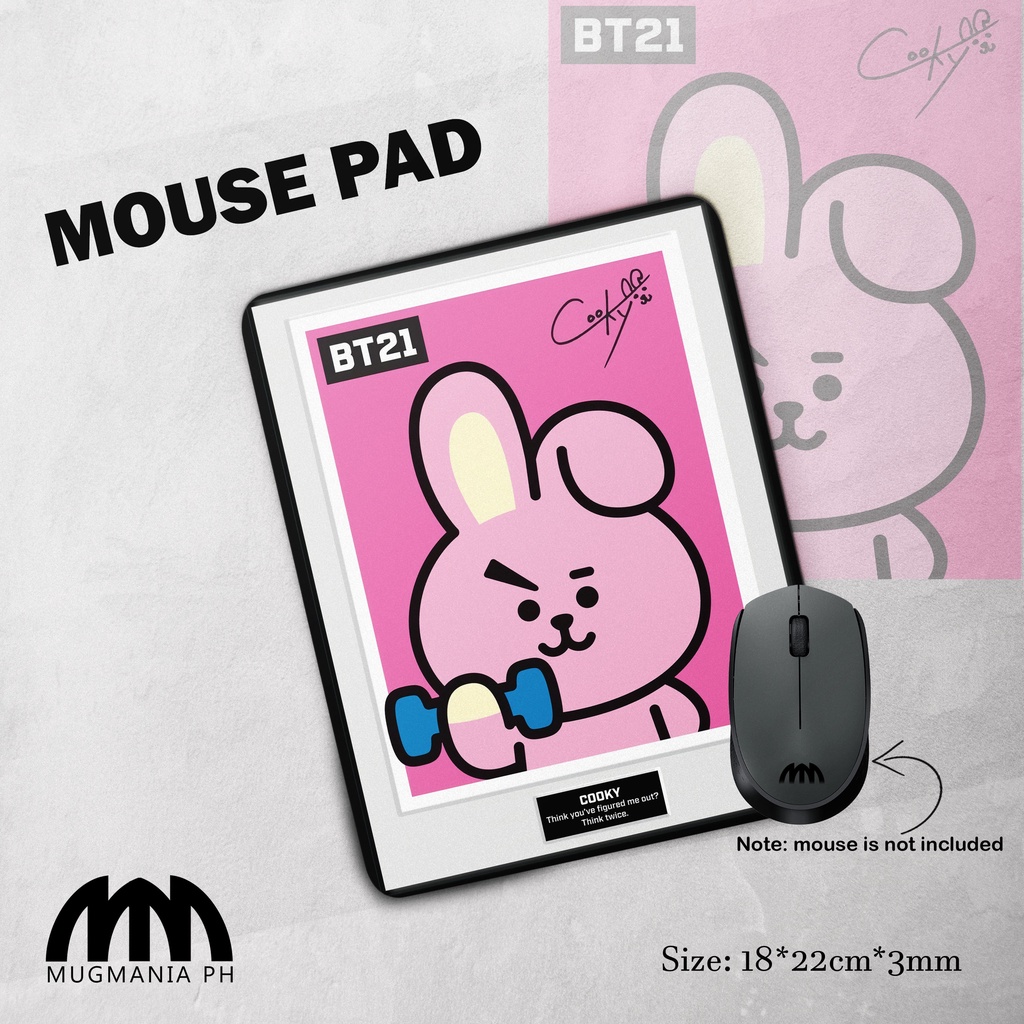 BTS x BT21 Mouse Pad Mugmania BTS x BT21 Character Cooky Mouse