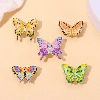 Fashion Colorful Butterfly Brooch Pin Lapel Butterfly Enamel Badge Lapel Pin Jewelry Accessories Gift for Friends #2