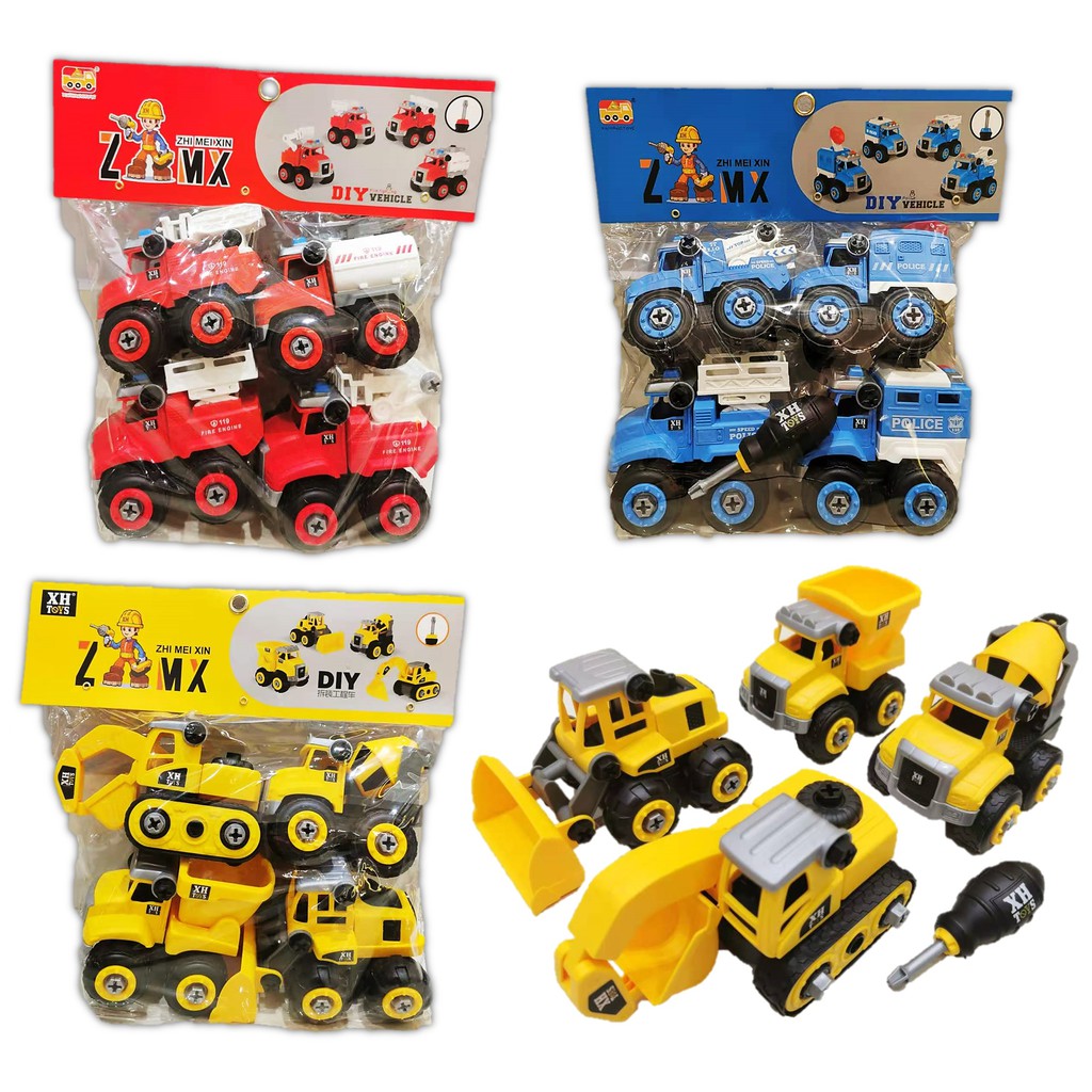 LUCKY RESCUE VEHICLES DIY CARS 3 DESIGN BEST QUALITY TOYS | Shopee ...