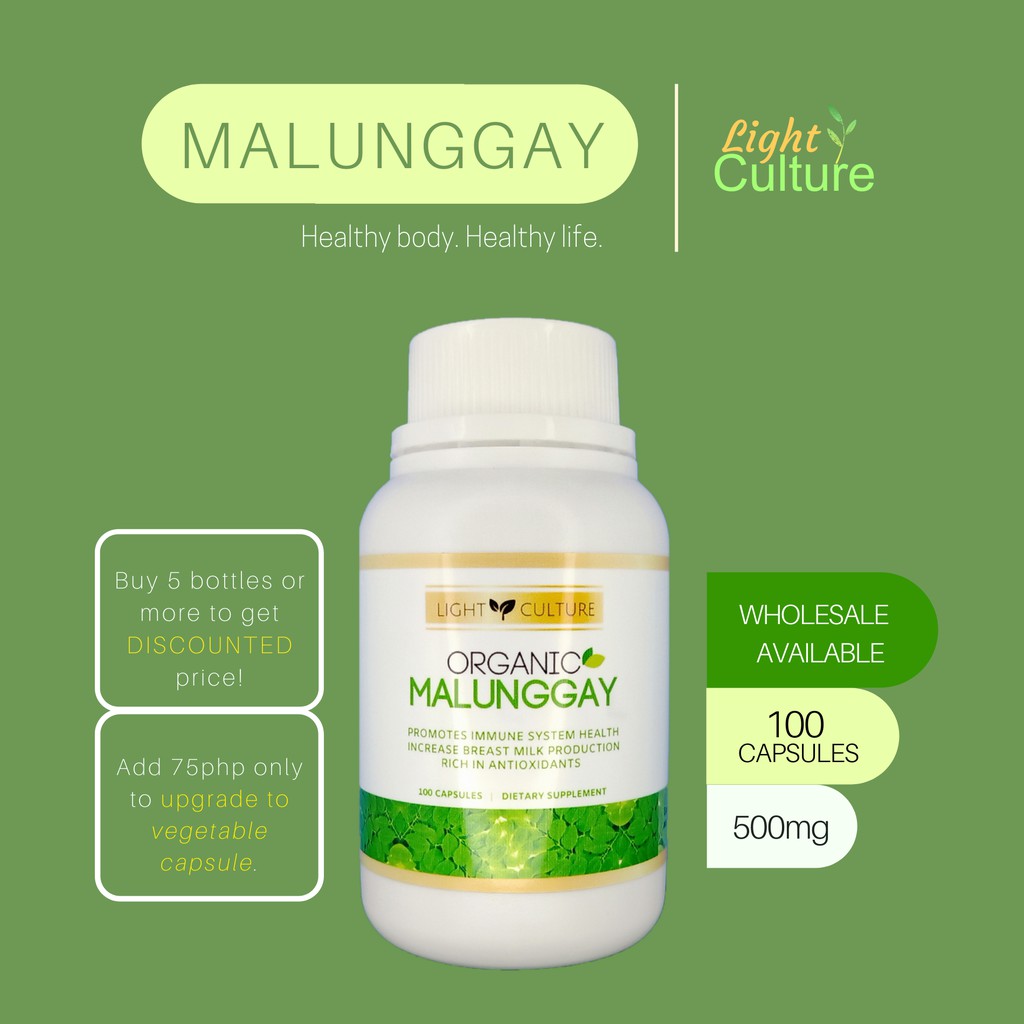 Pure/Authentic Malunggay (100caps/500mg) Capsules Shopee Philippines