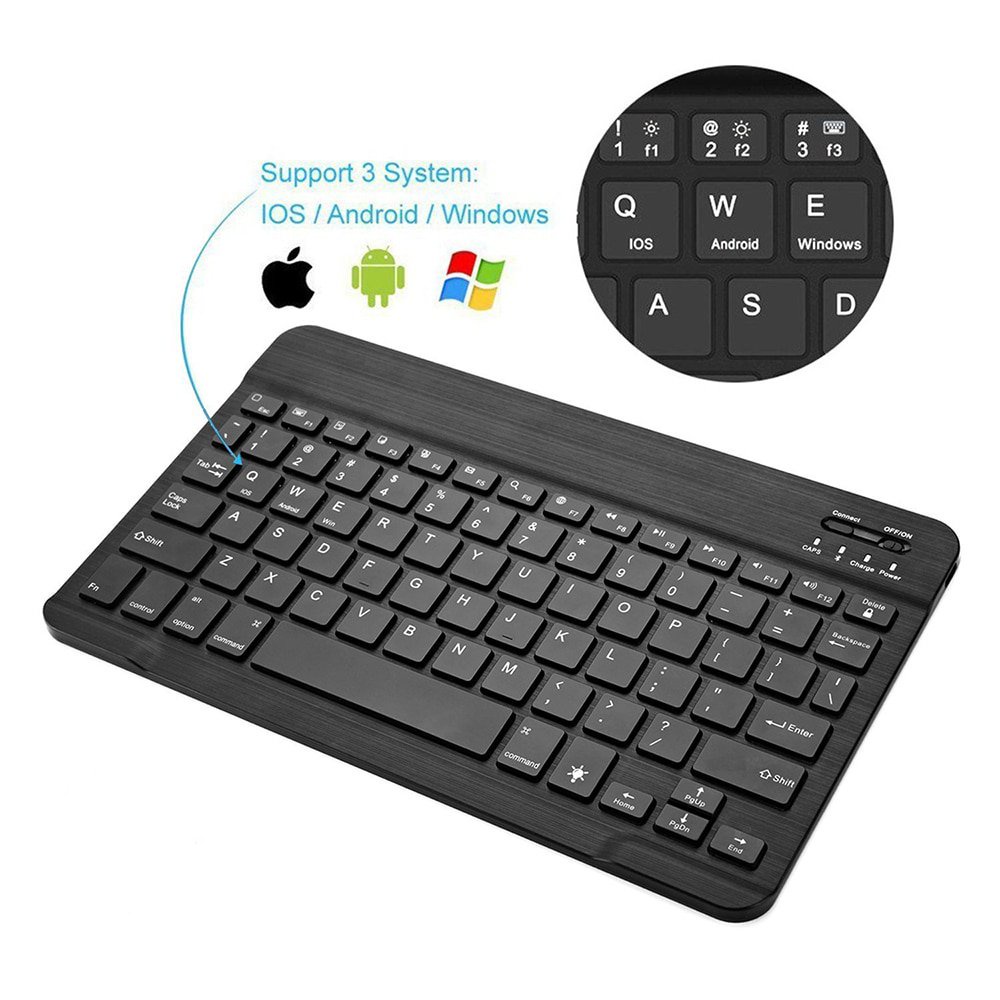 RGB Bluetooth Keyboard and Mouse Rechargeable Wireless 10inch Keyboard