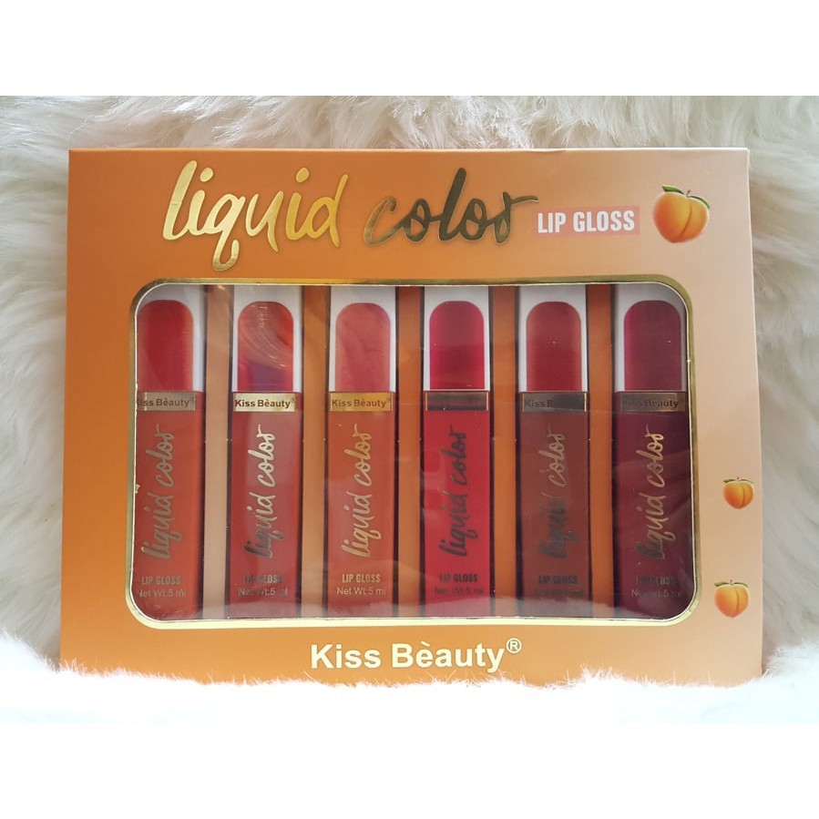 Kiss beauty 6 pcs liquid color matte lip gloss set Shopee Philippines