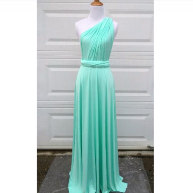 mint green infinity dress