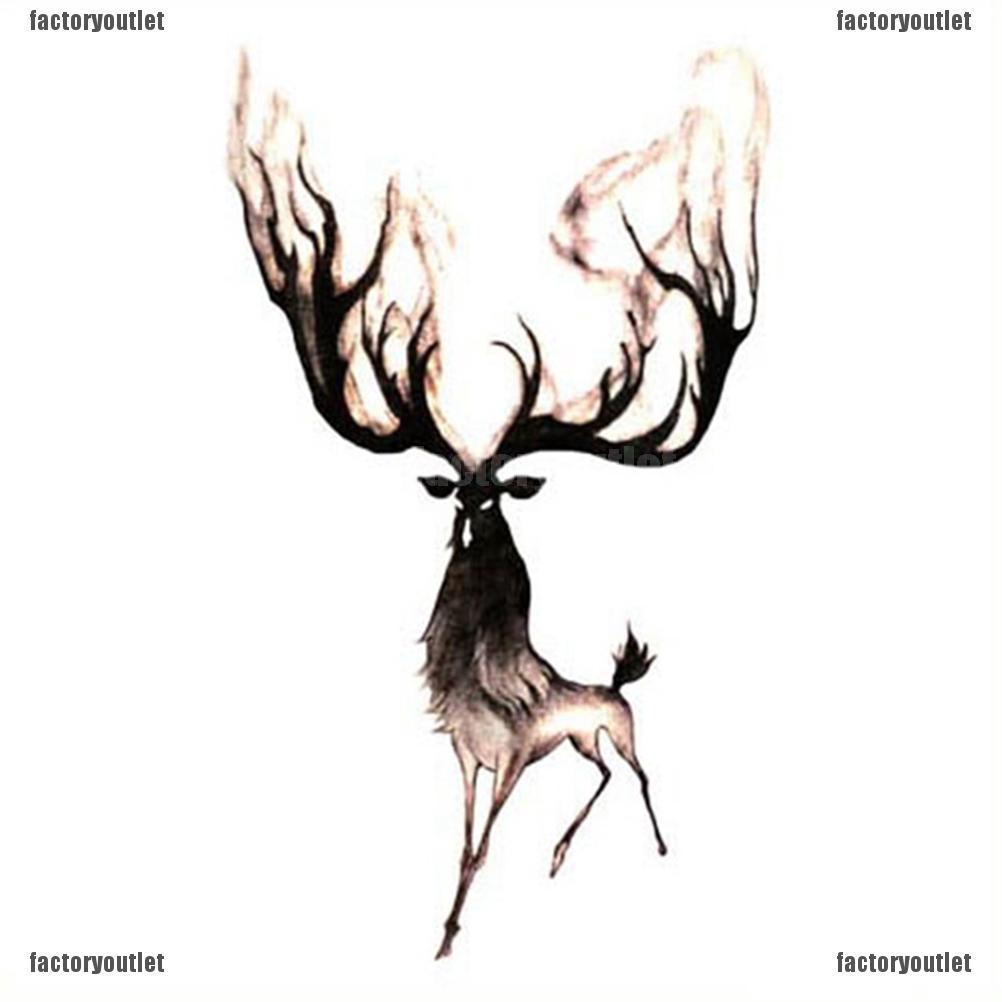 Temporary Tattoo Sticker Moose Deer Bucks Factoryoutlet Shopee Philippines