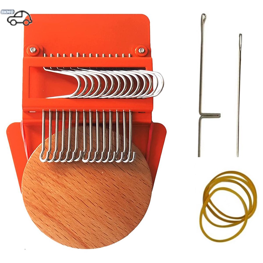 Small Weaving Loom Kit Mini Darning Loom with 5 Rubber Bands Speed