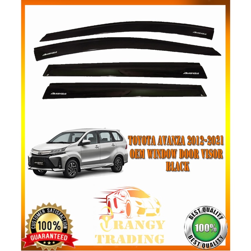 Toyota Avanza 2012 to 2021 OEM Window Door Visor Black 2013 2014 2015 ...