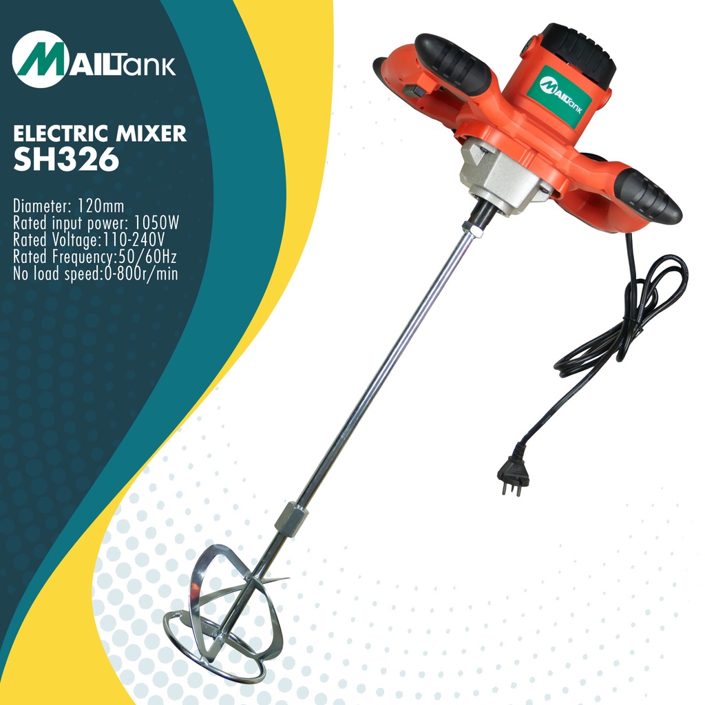 MAILTANK (SH326) Electric Mixer Handheld Stirrer Paint/Cement/Grout