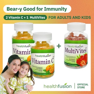 Health Fusion VitC 180 gummies Immunity Boost | Adults&Kids Ascorbic Acid+FREE Multivites 90 gummies
