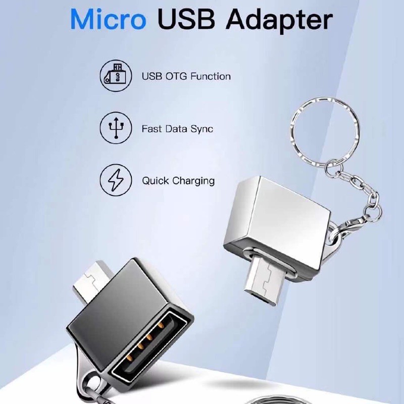 NIA OTG KEYCHAIN ADAPTER ( USB to Micro USB Connection ) Shopee