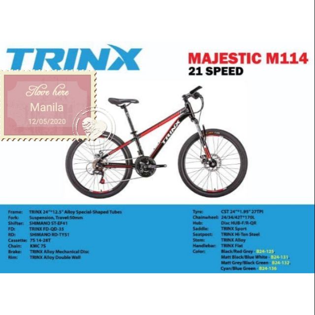trinx bike size guide