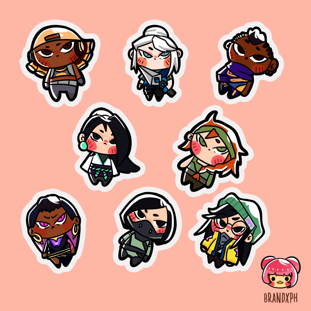 VALORANT AGENTS STICKERS SET (WATERPROOF) Shopee Philippines