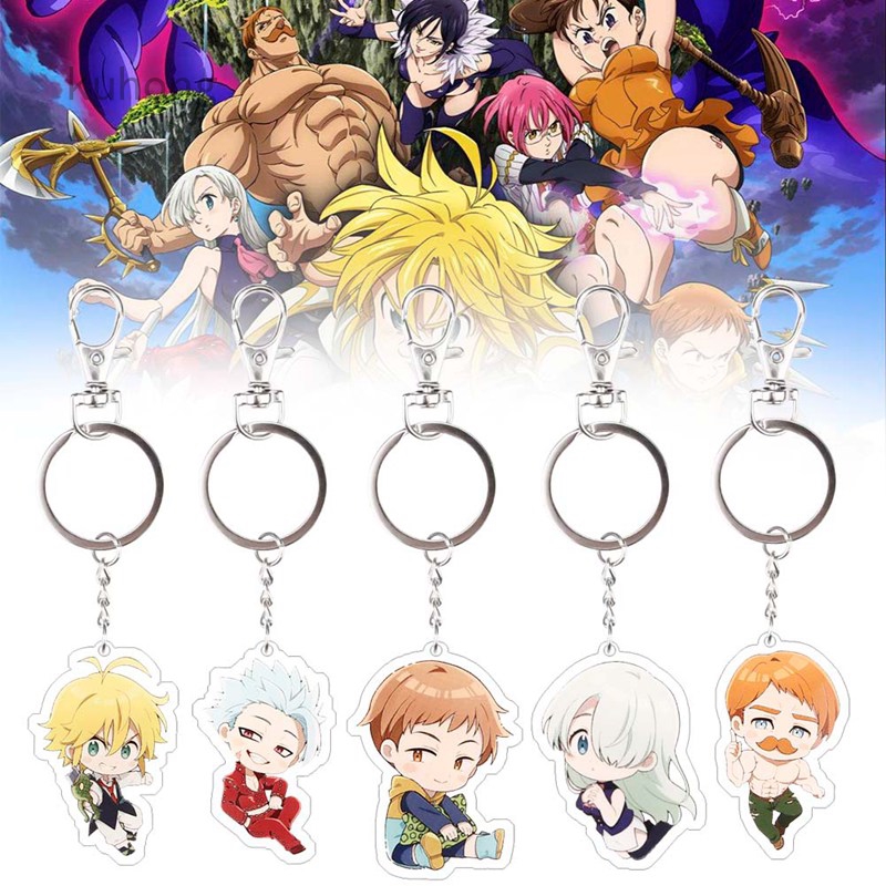 Anime The Seven Deadly Sins Anime Character Pendant Keychain Keyring Key Charm Shopee Philippines