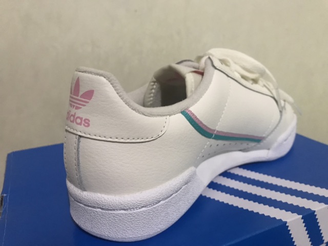 adidas continental 80 off white true pink aqua