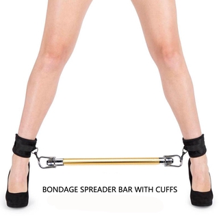 B BDSM Bondage 16 Inch Stainless Steel Spreader Bar With Leather Cuffs Fetish Restraint Sex Toys For #6