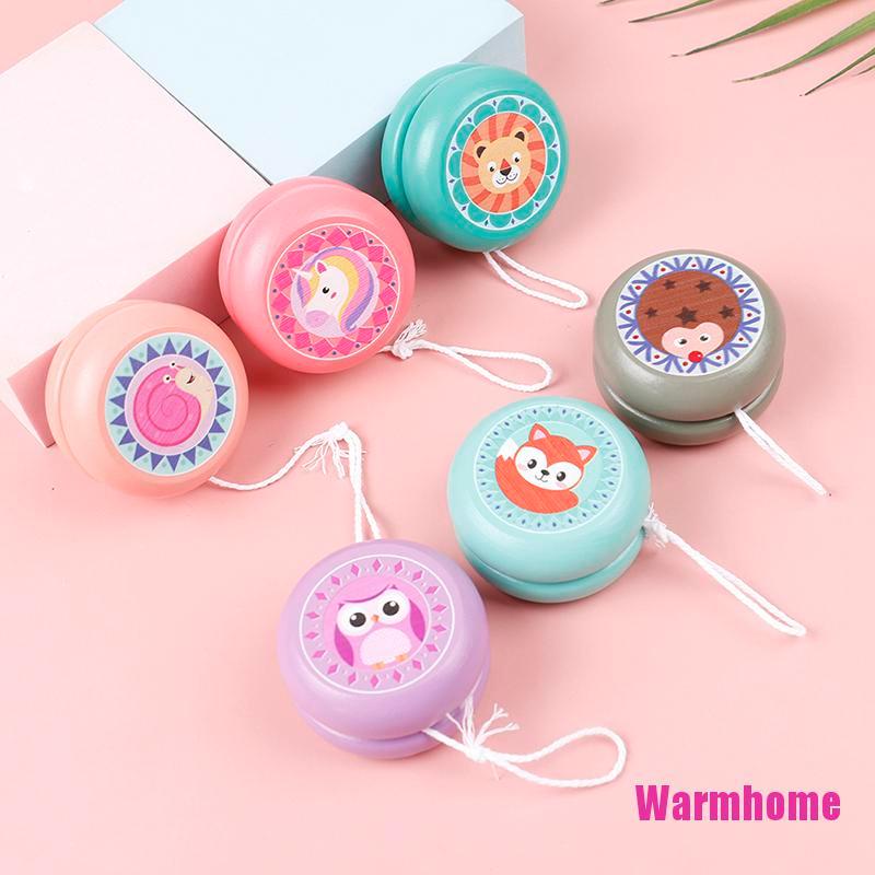 WMPH Wooden Yoyo Toys Animal Prints Kid YoYo Ball Wood Kid Yoyo Toys For Children Shopee