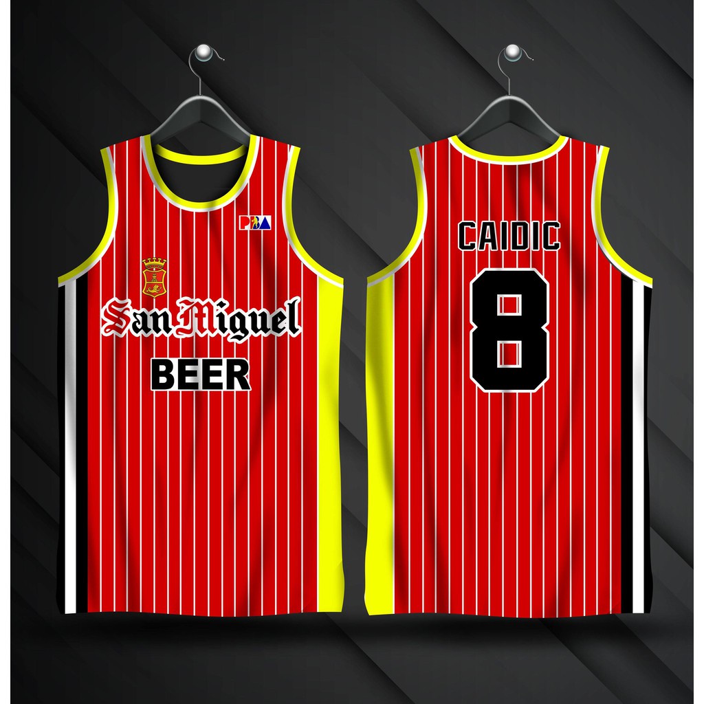 PBA RETRO JERSEY SAN MIGUEL BEER ALLAN CAIDIC 8 FULL SUBLIMATION
