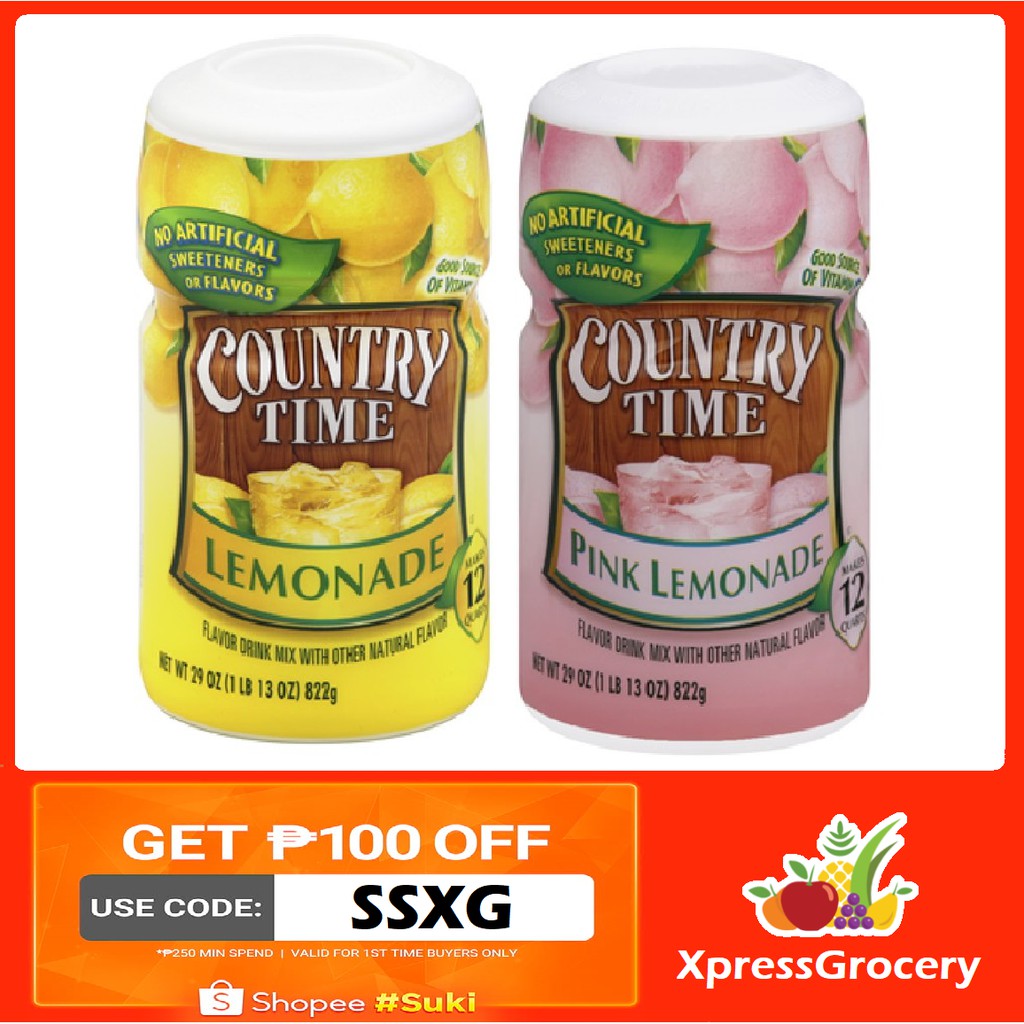 COUNTRY TIME Lemonade Pink Lemonade 29oz 822g Shopee Philippines
