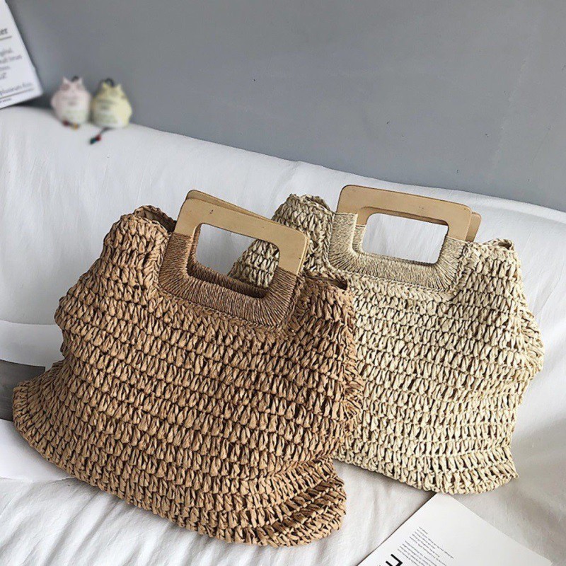 women's straw tote bags