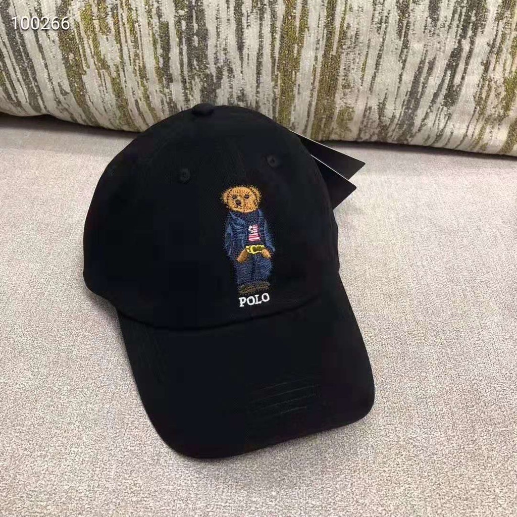 polo hat with bear