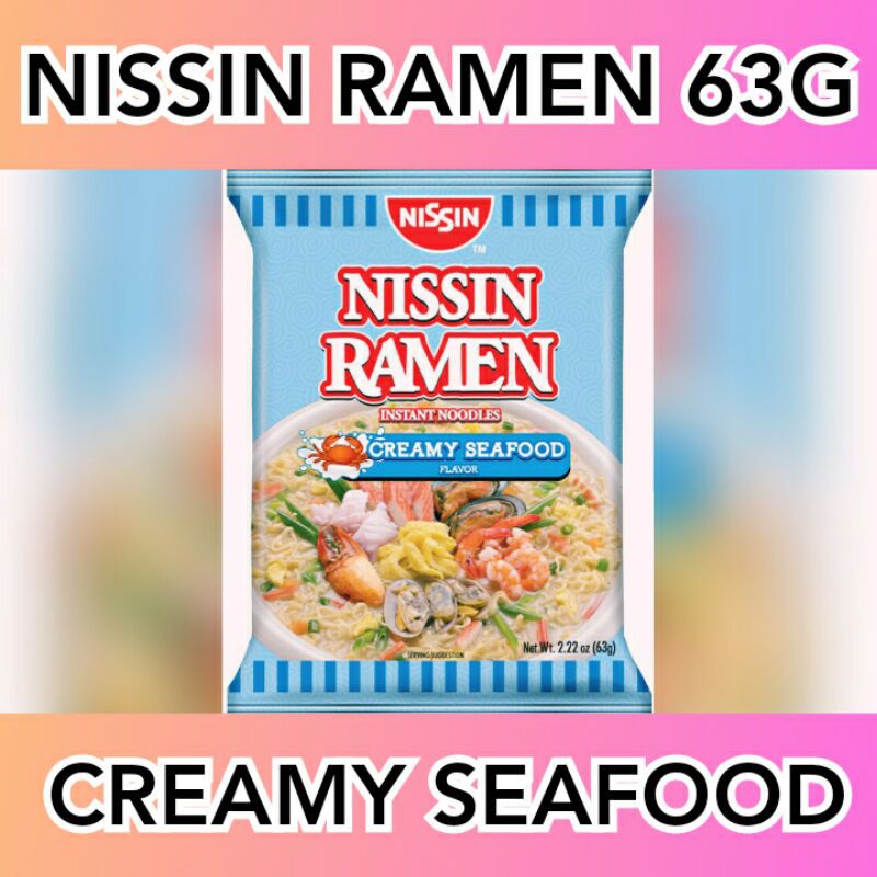 Nissin Ramen Instant Noodles Creamy Seafood 63grams Shopee Philippines