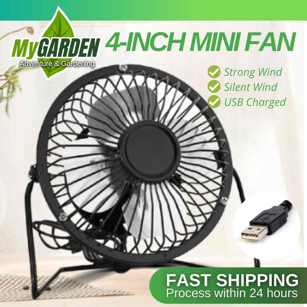 Mini USB Metal Fan 4 Inch Desk Fan Super Cooling / Extra Strong Wind