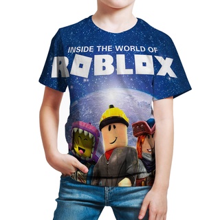 *3-13 Years Old *110-160* Roblox Boys T-shirt Kids Game 3D T-shirt Clothes Cartoon Unisex Boys Girls Short Sleeve Round Neck Summer Shirt #5