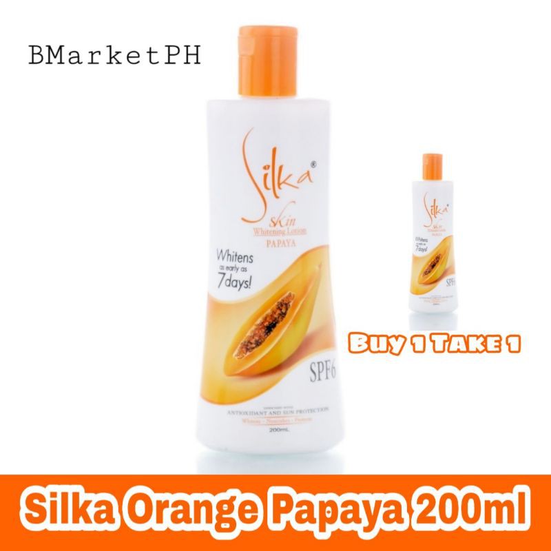 BUY 1 TAKE 1 Silka Papaya Whitening Lotion 50ml 100ml 200ml 300ml 500ml