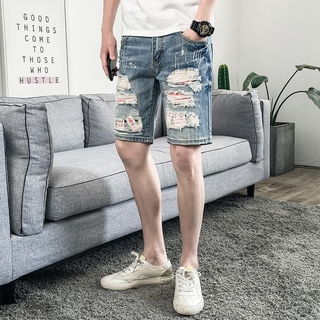 ripped shorts mens outfit