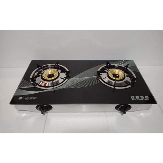 Glass top Gas stove Double Burner Micromatic Brand | Shopee Philippines