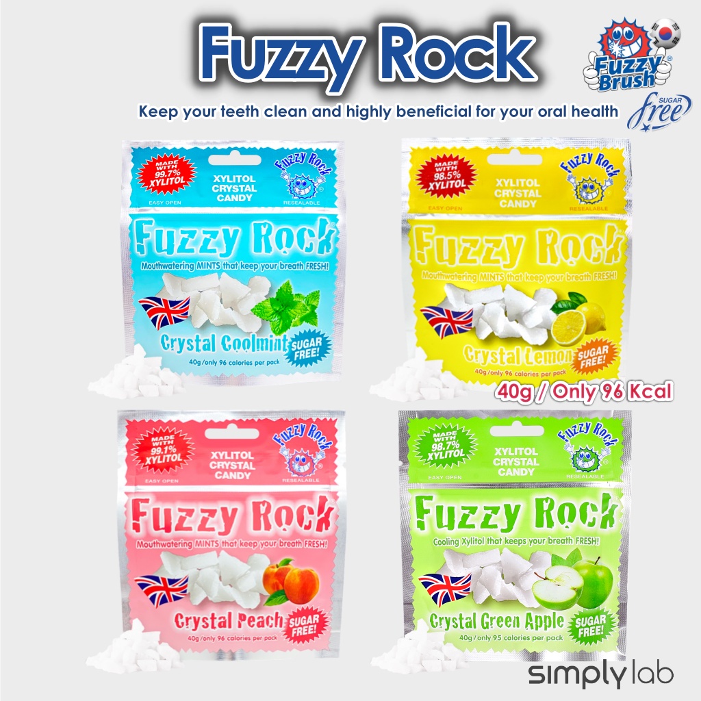 [Fuzzy Rock] Fuzzy Rock Xylitol Crystal Vegan Fresh Breath and Healthy