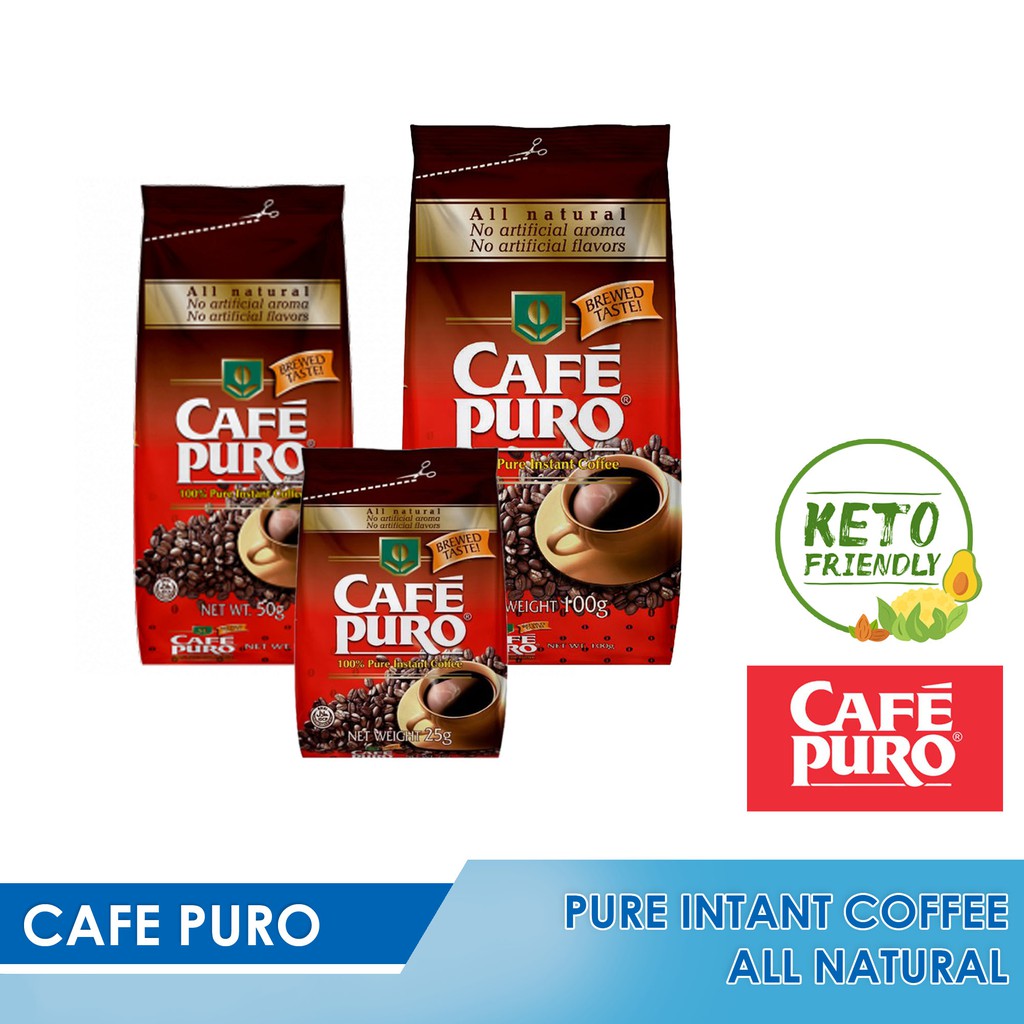 Cafe Puro Instant Coffee for Keto or Low Carb Diet Shopee Philippines