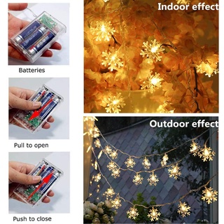 3M Christmas Light Snowflake String Lights Fairy Lights Battery Operated Waterproof for Xmas Garden Patio Bedroom Party Decor Indoor Outdoor Celebration Lighting #3