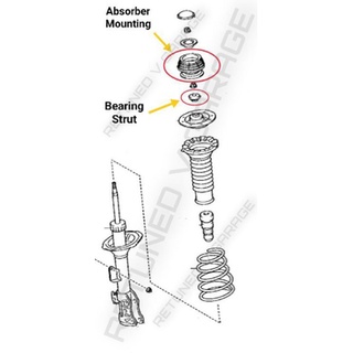 TOYOTA VIOS NCP 93 (2007-2013) FRONT ABSORBER MOUNTING & BEARING ...