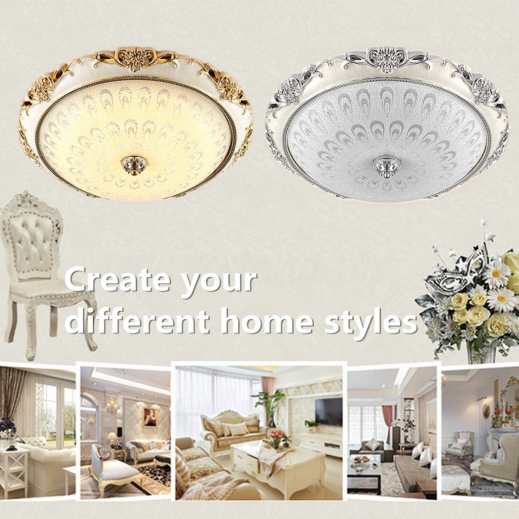 Modern Led Ceiling Light Round Glass Lamp Hallway Be Wl