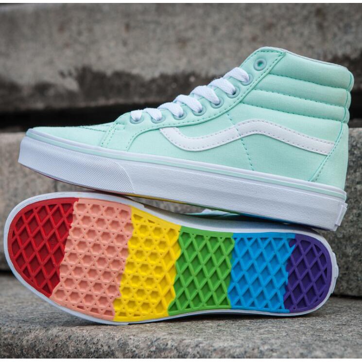 vans mint green shoes