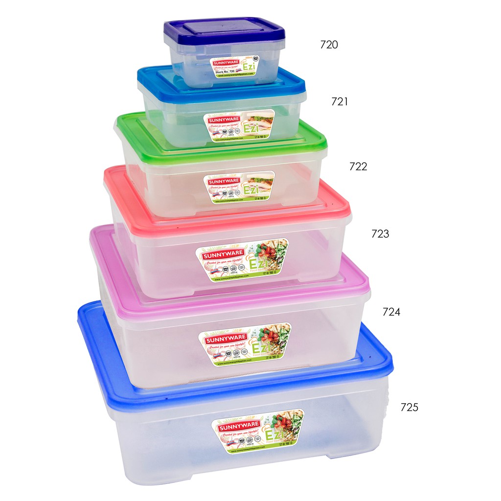 Sunnyware Food Keeper Set 6 pc set EZI Food Saver 720 to 725 Storage